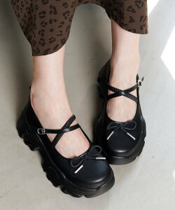 attagirl 厚底メリージェーンシューズ アタガール シューズ・靴 スニーカー ホワイト シルバー