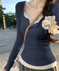 HALEY PESCA HALEY PESCA/(W)HALEY PESCA/�w�����[�l�b�N �ԕ����C���[�h�g�b�v�X �`�F���J �g�b�v�X �J�b�g�\�[�ET�V���c �u���[ �s���N �l�C�r�[ �z���C�g