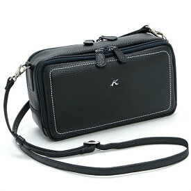 Kitamura (W)ポシェット ZH0378 キタムラ バッグ ショルダーバッグ ネイビー ワインレッド ブルー グレー ブラック ベージュ【送料無料】
