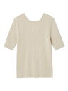 【SALE／50%OFF】Mila Owen ハーフスリーブオーガニックリブニット ミラオーウェン トップス ニット ピンク