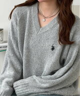 【SALE／20%OFF】GeeRA 【U.S.POLO.USSN】Vネックニット ジーラ トップス ニット グレー ネイビー【送料…