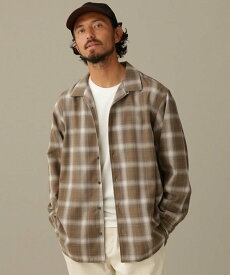 【SALE／56%OFF】NANO universe LB.03/TRチェックオープンカラーギャザーシャツ ナノユニバース トップス シャツ・ブラウス【送料無料】