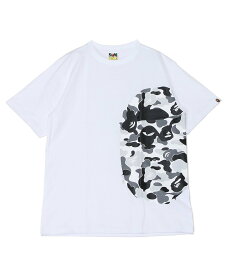 A BATHING APE (M)ABC CAMO SIDE BIG APE HEAD TEE ア ベイシング エイプ トップス カットソー・Tシャツ ブラック ホワイト【送料無料】