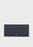 Paul Smith ハイライトステッチ 長財布 ポール・スミス 財布・ポーチ・ケース 財布 ブラック ネイビー【…