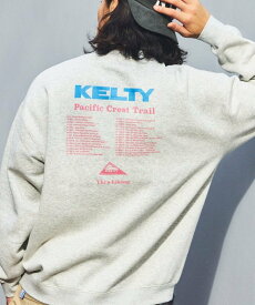 【SALE／20%OFF】KELTY KELTY×FREAK'S STORE/ケルティ 別注 ツアーロゴ バックプリント クルーネックスウェット 【限定展開】 25AW フリークスストア トップス スウェット・トレーナー ブラック グレー グリーン【送料無料】