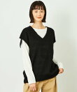 GREY LABEL モヘアミックスVネックベスト