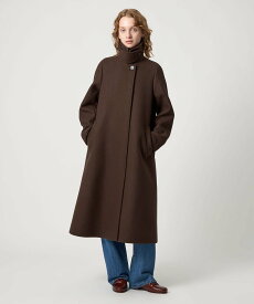 Steven Alan ＜Steven Alan＞ウール カシミヤ テント ロング コート ビューティー＆ユース　ユナイテッドアローズ ジャケット・アウター ステンカラーコート ネイビー ブラウン【送料無料】