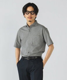 【SALE／50%OFF】BEAMS HEART MEN ハニカムプリント カッタウェイカラー フルオープン ポロシャツ ビームス アウトレット トップス ポロシャツ ネイビー グレー【送料無料】