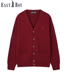 EASTBOY School カーディガン カラー 綿 7G ニット 女子 制服 学生服 中学生 高校生 スクール イーストボーイ トップス カーディガン ブラウン グレー ネイビー【送料無料】