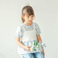 【SALE／10%OFF】branshes 【おそろい】花刺しゅうブラウス ブランシェス トップス シャツ・ブラウス ホ…