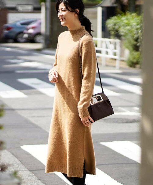 Ofuon チャイニーズラクーン混ハイネックニットワンピース Rakuten Fashion 楽天ファッション 旧楽天ブランドアベニュー V
