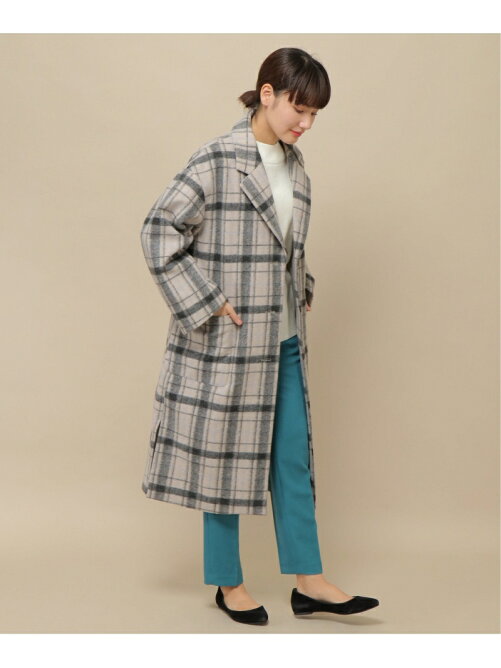 Ikka ゆったりチェックチェスターコート Rakuten Fashion 楽天ファッション 旧楽天ブランドアベニュー Bm1356