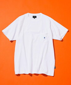 BEAMS BEAMS / Bロゴ ポケット Tシャツ ビームス メン トップス カットソー・Tシャツ ホワイト ネイビー【送料無料】