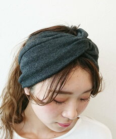 Three Four Time Three Four Time/リブカットソー幅広ターバン スリーフォータイム ヘアアクセサリー カチューシャ・ヘアバンド ベージュ グレー ブラック