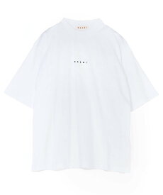 MARNI スモールロゴTシャツ マルニ トップス カットソー・Tシャツ ネイビー ホワイト【送料無料】