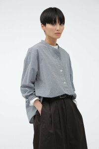 MHL. TINY GINGHAM COTTON �}�[�K���b�g�E�n�E�G�� �g�b�v�X �V���c�E�u���E�X �u���[�y���������z