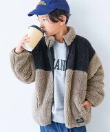 devirock 洗える 配色切り替え フリースジップアップジャケット 子供服 キッズ 男の子 26AW デビロック …