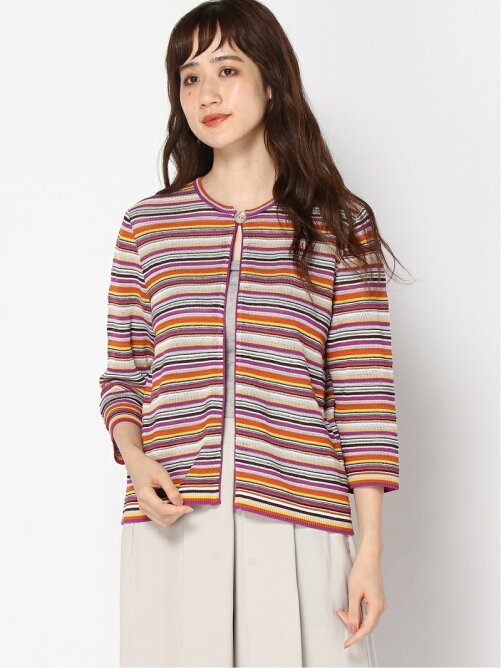 Leilian Leilian マルチボーダーニットカーディガン Rakuten Fashion 楽天ファッション 旧楽天ブランドアベニュー Be1358