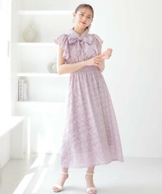 【SALE／40%OFF】WILLSELECTION シアジャガードノースリーブワンピース ウィルセレクション ワンピース・ドレス その他のワンピース・ドレス パープル グリーン ブラック【送料無料】