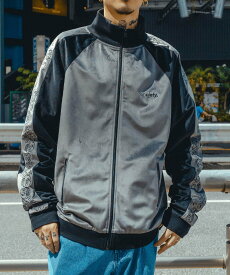 【SALE／50%OFF】Subciety VELOUR TRACK JKT サブサエティ ジャケット・アウター ブルゾン・ジャンパー ブラック レッド ネイビー【送料無料】