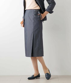 NEWYORKER WOMEN L-SIZE 【L】TRADITIONAL SPIRITS ストレッチデニム ラップ風スカート ニューヨーカー エルサイズ スカート その他のスカート ネイビー【送料無料】