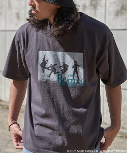 �ySALE�^10%OFF�zVENCE share style MENs THE BEATLES �U �r�[�g���Y tour print T�V���c ���@���X �G�N�X�`�F���W �g�b�v�X �J�b�g�\�[�ET�V���c �z���C�g �O���[�y���������z