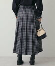 T/Rタータンチェックプリーツスカート