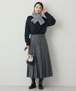 T/Rタータンチェックプリーツスカート