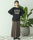 T/Rタータンチェックプリーツスカート