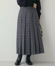 T/Rタータンチェックプリーツスカート