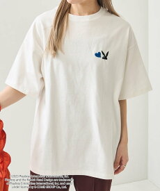 【SALE／51%OFF】PLAYBOY PLAYBOYワンポイント刺繍Tシャツ【限定展開】 フリークスストア トップス カットソー・Tシャツ ホワイト ブラック ピンク ブルー