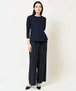 【大きいサイズ/接触冷感・吸水速乾・紫外線防止】ウエストゴムセミワイドパンツ