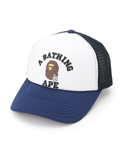 A BATHING APE GO APE POINTER COLLEGE MESH CAP BAPEC �A �x�C�V���O �G�C�v �X�q �L���b�v �l�C�r�[ ���b�h �u���b�N�y���������z