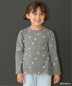 【SALE／35%OFF】Lycee mine 【Miffy】総柄裾スカラップAラインTシャツ ナルミヤオンライン トップス カットソー・Tシャツ グリーン グレー パープル ホワイト