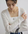 【WEB限定】シアーリブニットVネックカーディガン