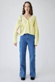 【SALE／50%OFF】MOUSSY SIDE BUTTON STRAIGHT マウジー パンツ ジーンズ・デニムパンツ ブルー【送料無料】