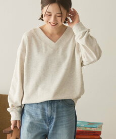 【SALE／25%OFF】AMERICAN HOLIC Vネックワンポイントロゴスウェットプルオーバー アメリカンホリック トップス スウェット・トレーナー グレー ワインレッド ホワイト