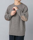 『XLサイズあり』ハミルトンラムズウールエルボーパッチニット
