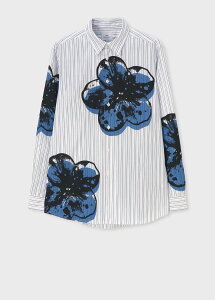 PS Paul Smith Zine Floral �X�g���C�v �v�����g�V���c �|�[���E�X�~�X �g�b�v�X �V���c�E�u���E�X �u���[�y���������z