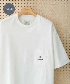 URBAN RESEARCH DOORS 【予約】『別注』snow peak apparel*DOORS Pocket Logo T-shirts アーバンリサーチドアーズ トップス カットソー・Tシャツ ホワイト ブラック ネイビー【送料無料】