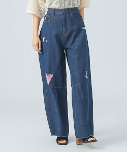 �ySALE�^50%OFF�zBEAMS HEART WOMEN �J���[ �_���[�W �f�j���p���c(S~M) �r�[���X �A�E�g���b�g �p���c ���̑��̃p���c �l�C�r�[ �u���b�N�y���������z