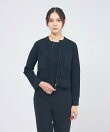 トリミングニット ジップアップジャケット