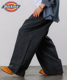Dickies Dickies×FREAK'S STORE ディッキーズ 別注 ワイドシルエット クロスタック ワークパンツ 【限定展開】 フリークスストア パンツ ジーンズ・デニムパンツ ブラック ブルー ベージュ【送料無料】