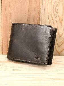 FOSSIL (M)DERRICK RFID LARGE COIN POCKET BIFOLD ML3687 �t�H�b�V�� ���z�E�|�[�`�E�P�[�X ���z �l�C�r�[ �u���E�� �J�[�L�O���[���y���������z