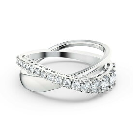 SWAROVSKI 【公式】【スワロフスキー】Twist リング, ラウンドカット, ホワイト, ロジウム・プレーティング スワロフスキー アクセサリー・腕時計 リング・指輪 ホワイト【送料無料】