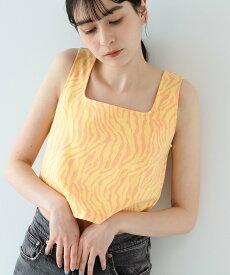 【SALE／60%OFF】Ray BEAMS Ray BEAMS / ゼブラ ジャカード ビスチェ ビームス アウトレット トップス その他のトップス イエロー ピンク
