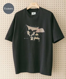 URBAN RESEARCH DOORS 『別注』Snow Peak Apparel*DOORS EasyGoingCamp T-shirts アーバンリサーチドアーズ トップス カットソー・Tシャツ ホワイト ネイビー ブラック【送料無料】