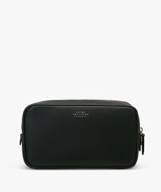 SMYTHSON Panama Double Zip Washbag スマイソン メイク道具・美容器具 その他のメイク道具・美容器具 ブラック【送料無料】
