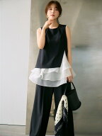 【SALE／50%OFF】FRAY I.D 【00サイズあり】ラッフルフリルセットアップ/ウォッシャブル・抗ピリング フ…