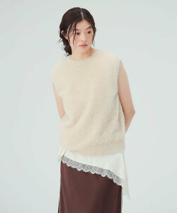 BEAMS HEART WOMEN �V���M�[ �j�b�g �x�X�g �r�[���X �n�[�g �g�b�v�X �j�b�g �z���C�g �u���E�� �O���[�y���������z